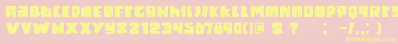 DkFatKittyKat Font – Yellow Fonts on Pink Background