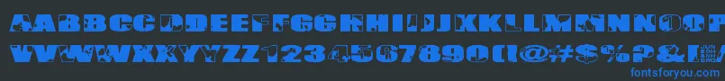 Singapore Font – Blue Fonts on Black Background