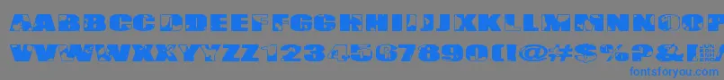 Singapore Font – Blue Fonts on Gray Background