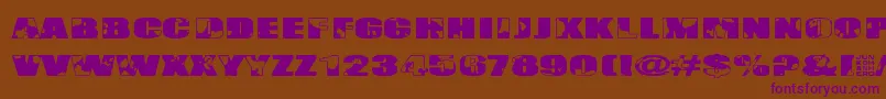Singapore Font – Purple Fonts on Brown Background