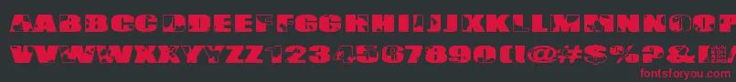 フォントSingapore – 黒い背景に赤い文字