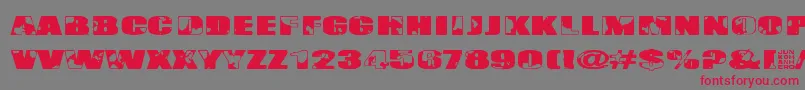 Singapore Font – Red Fonts on Gray Background