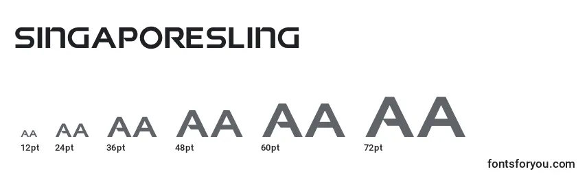Размеры шрифта Singaporesling (140991)