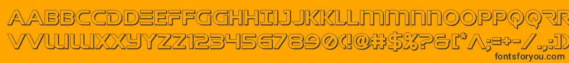 singaporesling3d Font – Black Fonts on Orange Background