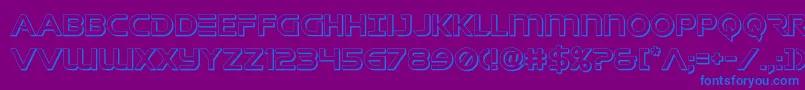 singaporesling3d Font – Blue Fonts on Purple Background