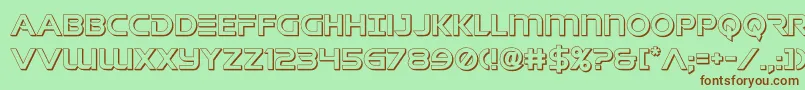 singaporesling3d Font – Brown Fonts on Green Background