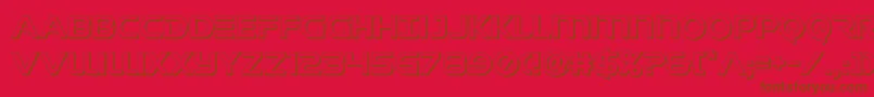 singaporesling3d Font – Brown Fonts on Red Background
