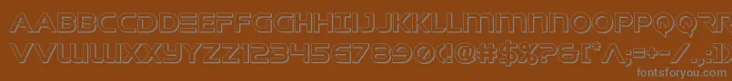 singaporesling3d Font – Gray Fonts on Brown Background