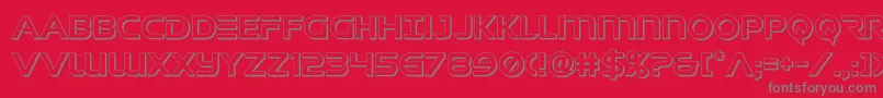 singaporesling3d Font – Gray Fonts on Red Background