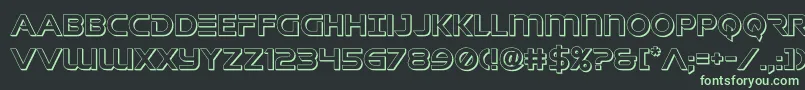 singaporesling3d Font – Green Fonts on Black Background