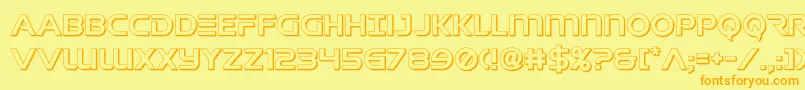 singaporesling3d Font – Orange Fonts on Yellow Background