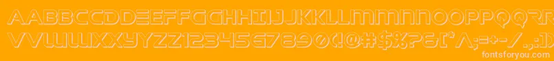 singaporesling3d Font – Pink Fonts on Orange Background