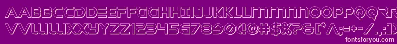 singaporesling3d Font – Pink Fonts on Purple Background