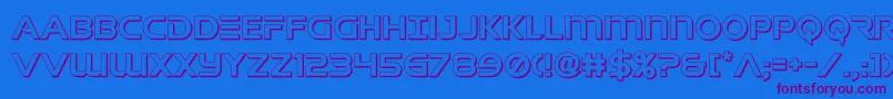 singaporesling3d Font – Purple Fonts on Blue Background