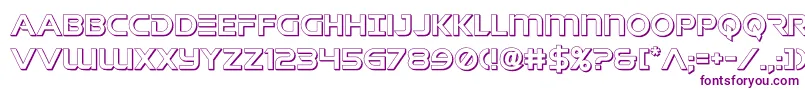 Шрифт singaporesling3d – фиолетовые шрифты на белом фоне