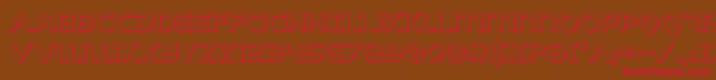 singaporesling3d Font – Red Fonts on Brown Background