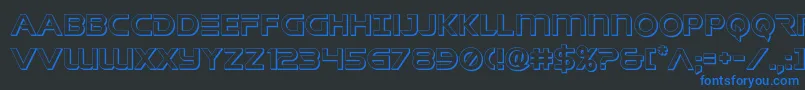 singaporesling3d Font – Blue Fonts on Black Background