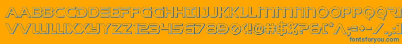 singaporesling3d Font – Blue Fonts on Orange Background