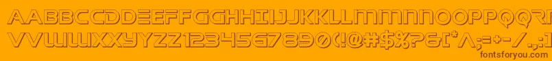 singaporesling3d Font – Brown Fonts on Orange Background