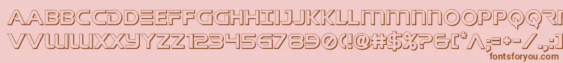 Fonte singaporesling3d – fontes marrons em um fundo rosa