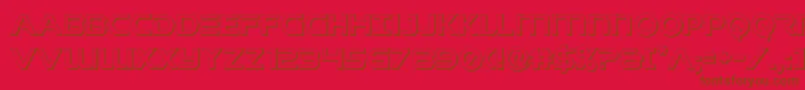 singaporesling3d Font – Brown Fonts on Red Background