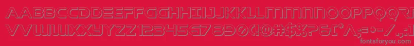 singaporesling3d Font – Gray Fonts on Red Background