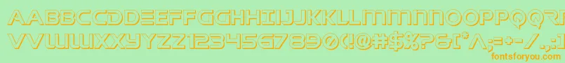 singaporesling3d Font – Orange Fonts on Green Background