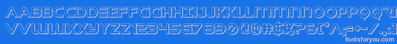 singaporesling3d Font – Pink Fonts on Blue Background