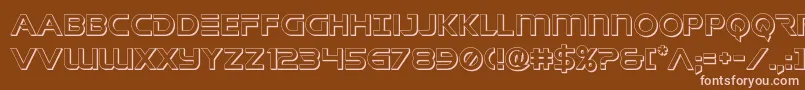 singaporesling3d Font – Pink Fonts on Brown Background