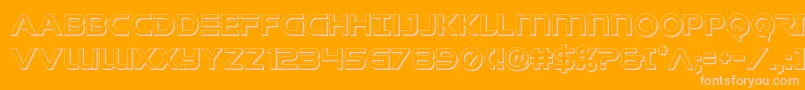 singaporesling3d Font – Pink Fonts on Orange Background