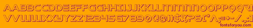 singaporesling3d Font – Purple Fonts on Orange Background