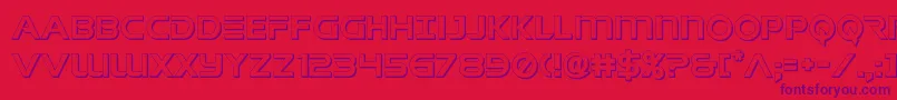 singaporesling3d Font – Purple Fonts on Red Background