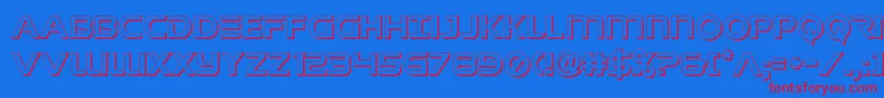 singaporesling3d Font – Red Fonts on Blue Background