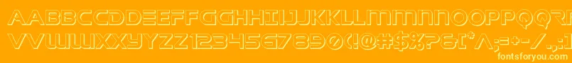 singaporesling3d Font – Yellow Fonts on Orange Background