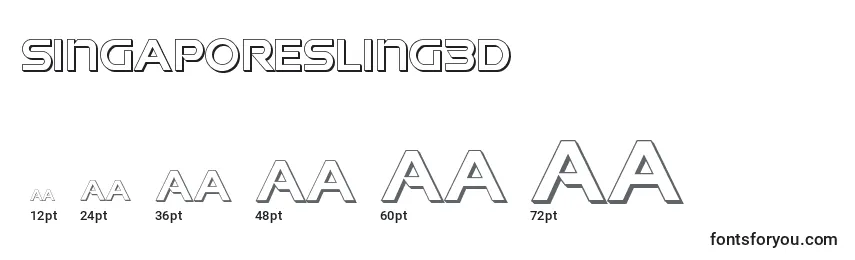 Размеры шрифта Singaporesling3d (140994)