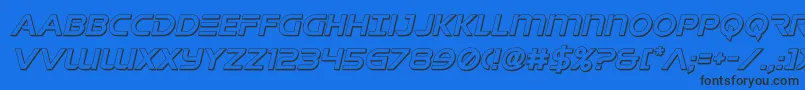singaporesling3dital Font – Black Fonts on Blue Background