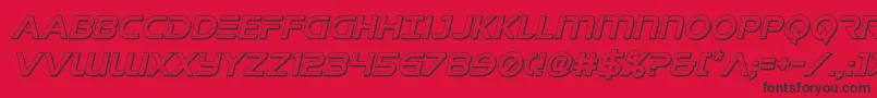 singaporesling3dital Font – Black Fonts on Red Background