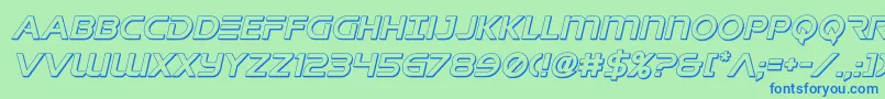 singaporesling3dital Font – Blue Fonts on Green Background