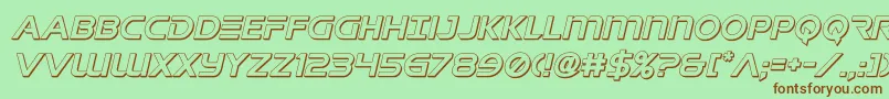 singaporesling3dital Font – Brown Fonts on Green Background