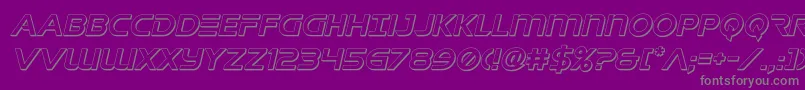 singaporesling3dital Font – Gray Fonts on Purple Background
