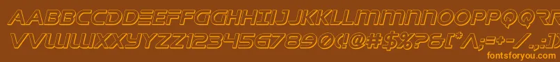 singaporesling3dital-Schriftart – Orangefarbene Schriften auf braunem Hintergrund