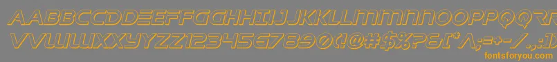 singaporesling3dital Font – Orange Fonts on Gray Background