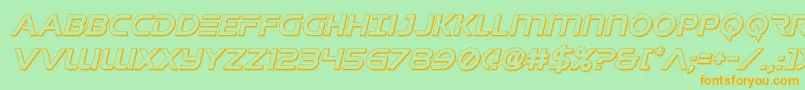 singaporesling3dital Font – Orange Fonts on Green Background