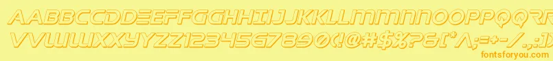 singaporesling3dital-Schriftart – Orangefarbene Schriften auf gelbem Hintergrund