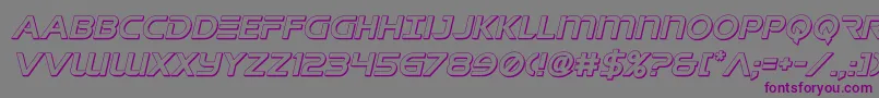 singaporesling3dital Font – Purple Fonts on Gray Background