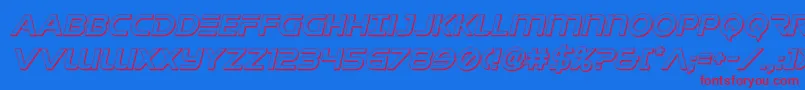 singaporesling3dital Font – Red Fonts on Blue Background