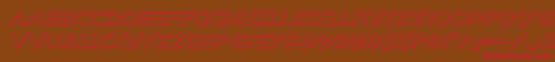 singaporesling3dital-Schriftart – Rote Schriften auf braunem Hintergrund