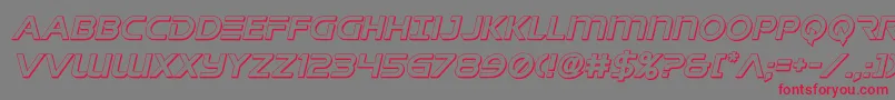 singaporesling3dital Font – Red Fonts on Gray Background
