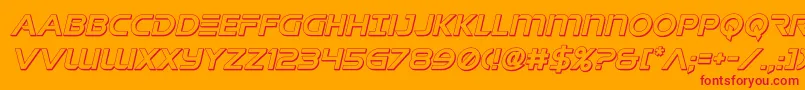 singaporesling3dital Font – Red Fonts on Orange Background