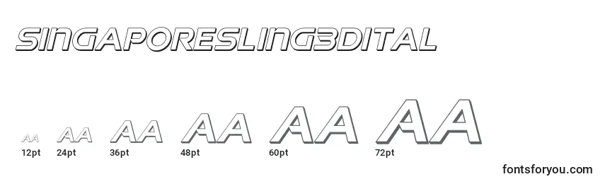 Размеры шрифта Singaporesling3dital (140995)